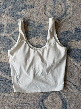 Tommy John 360 Sport Cream Scoop Neck Crop Tank